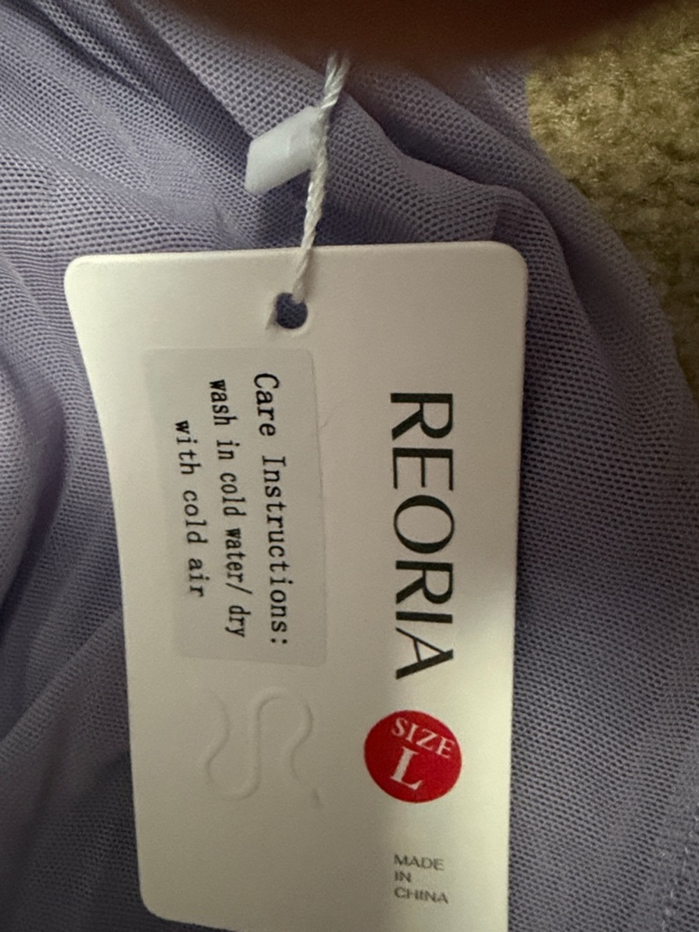 NWT-ReoRia Lavender Sheer Mock Neck Ruched Bodysuit - Picture 4 of 5